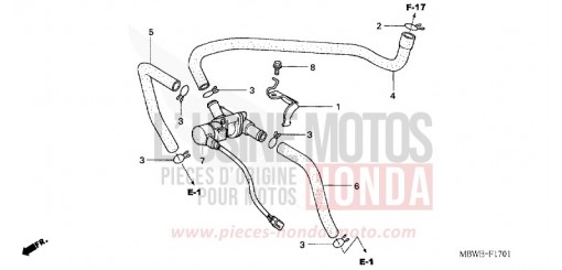 COMMANDE INJECTION D'AIR SOUPAPE CBR600F4 de 2004